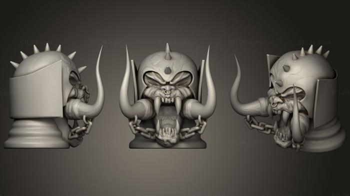 Статуэтки герои, монстры и демоны (Motorhead туз пик, STKM_1500) 3D модель для ЧПУ станка