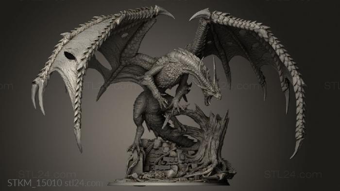 Figurines heroes, monsters and demons (Unchained Dragon, STKM_15010) 3D models for cnc