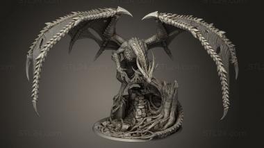 Figurines heroes, monsters and demons (Unchained Dragon, STKM_15010) 3D models for cnc