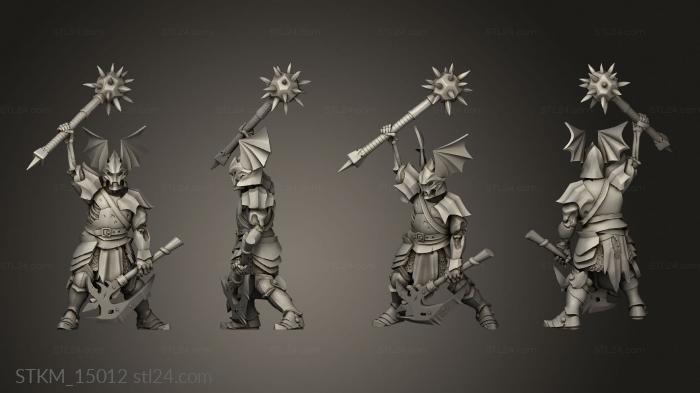 Figurines heroes, monsters and demons (Skeleton Banner, STKM_15012) 3D models for cnc