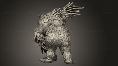 Figurines heroes, monsters and demons (Orc King Forest Second Wave Feral Owlbears, STKM_15013) 3D models for cnc