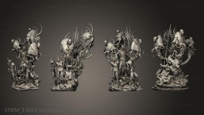 Figurines heroes, monsters and demons (Necromancer Creature, STKM_15016) 3D models for cnc