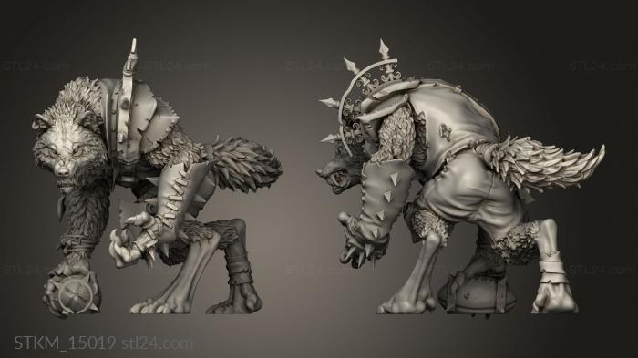 Figurines heroes, monsters and demons (Necromantic Undead Werewolves Star Wolf, STKM_15019) 3D models for cnc