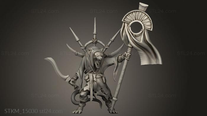 Figurines heroes, monsters and demons (Egypt Ratmen Tomb Raiders champ, STKM_15030) 3D models for cnc