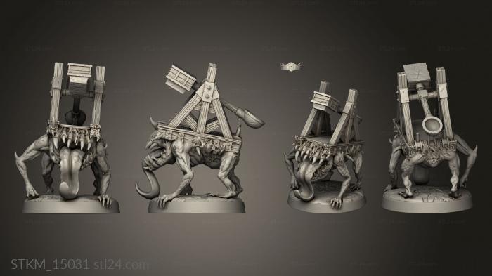 Figurines heroes, monsters and demons (Siege Catapult, STKM_15031) 3D models for cnc