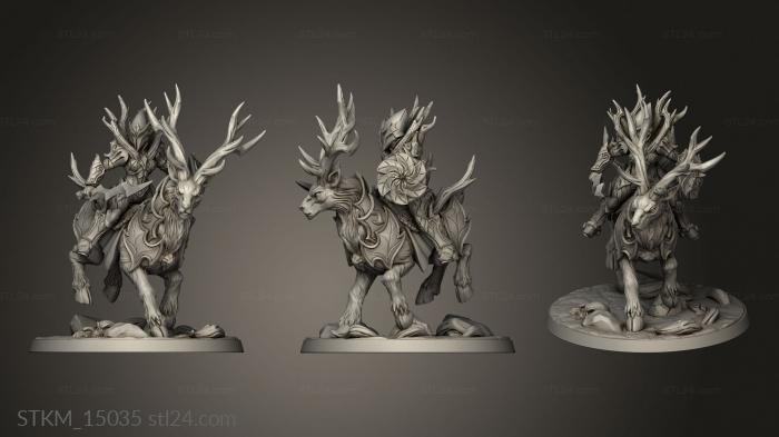 Figurines heroes, monsters and demons (Sylvan Knights Stag Rider, STKM_15035) 3D models for cnc