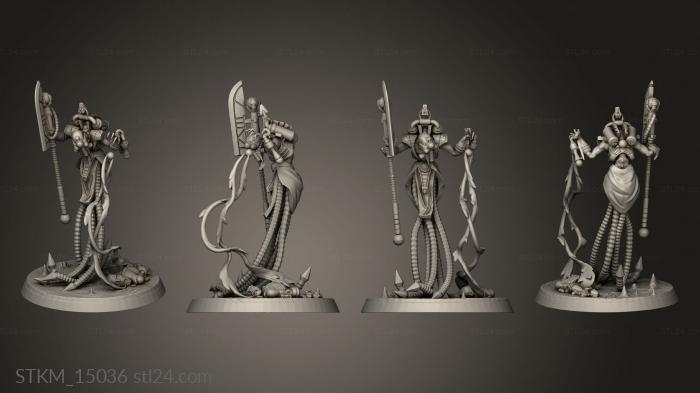 Статуэтки герои, монстры и демоны (Повелители Гробниц Некройдов Повелитель Плазмы, STKM_15036) 3D модель для ЧПУ станка