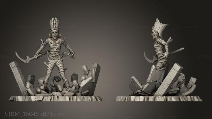 Figurines heroes, monsters and demons (Nephtys Queen sand Mummy, STKM_15045) 3D models for cnc