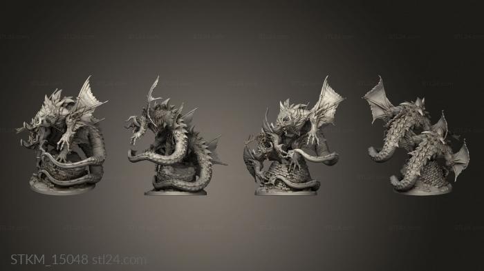Статуэтки герои, монстры и демоны (Сумерки-Испорченный босс-Виверна, STKM_15048) 3D модель для ЧПУ станка