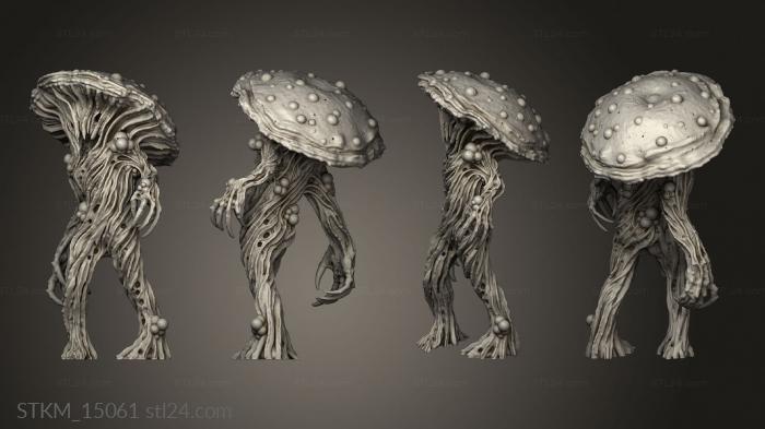 Figurines heroes, monsters and demons (Nightmare Grotto Fungi Mushroom Men warriors, STKM_15061) 3D models for cnc