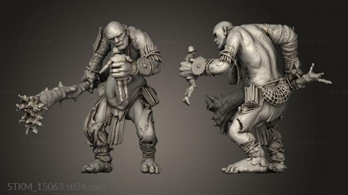 Figurines heroes, monsters and demons (madic titans Greenskin Giant Soldier Grab, STKM_15063) 3D models for cnc