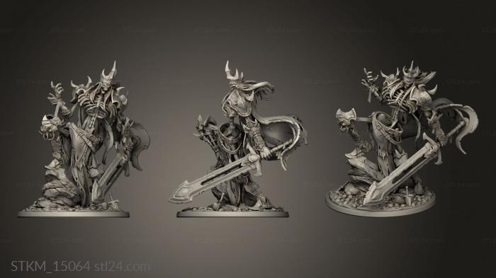 Figurines heroes, monsters and demons (Skeleton King, STKM_15064) 3D models for cnc