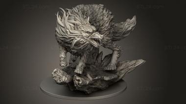 Figurines heroes, monsters and demons (Mythology Fenrir, STKM_15066) 3D models for cnc