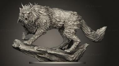 Figurines heroes, monsters and demons (Mythology Fenrir, STKM_15066) 3D models for cnc