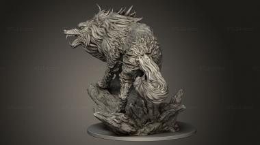 Figurines heroes, monsters and demons (Mythology Fenrir, STKM_15066) 3D models for cnc