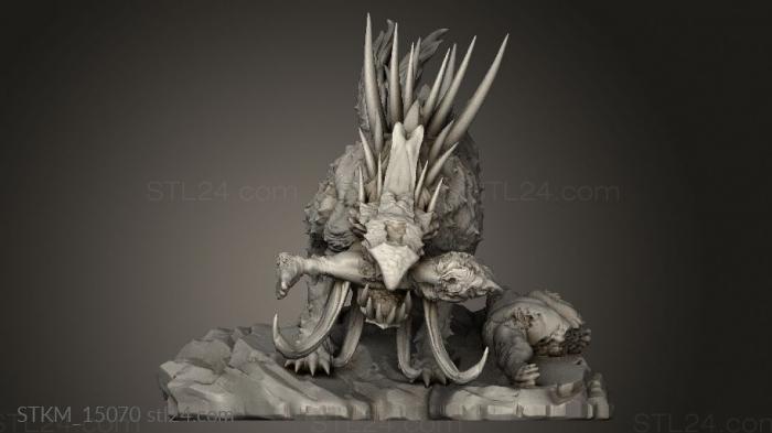 Figurines heroes, monsters and demons (Mythology Gr hellhound, STKM_15070) 3D models for cnc