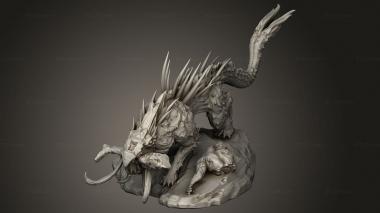 Figurines heroes, monsters and demons (Mythology Gr hellhound, STKM_15070) 3D models for cnc