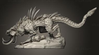 Figurines heroes, monsters and demons (Mythology Gr hellhound, STKM_15070) 3D models for cnc