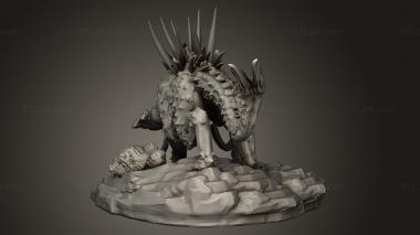 Figurines heroes, monsters and demons (Mythology Gr hellhound, STKM_15070) 3D models for cnc