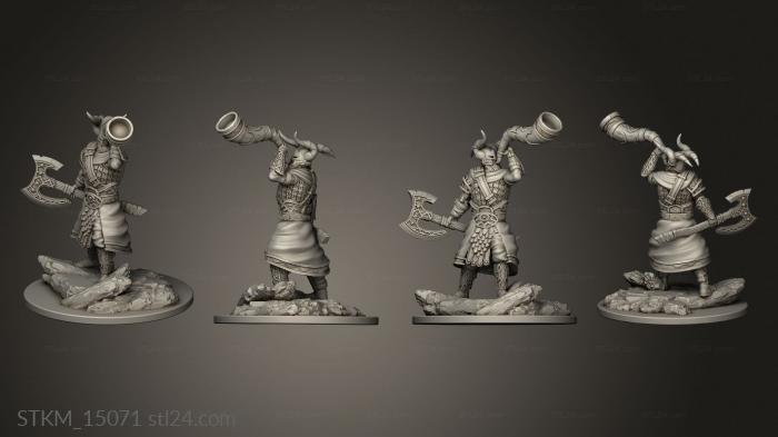 Figurines heroes, monsters and demons (Mythology Heimdall, STKM_15071) 3D models for cnc