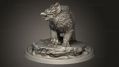 Figurines heroes, monsters and demons (Snowy Mountain Summit Bearguin, STKM_15072) 3D models for cnc