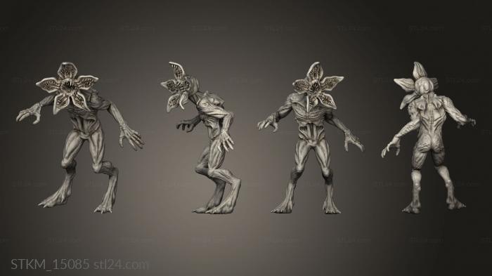 Статуэтки герои, монстры и демоны (Орхидея сталкер Демогоргон Странные Вещи, STKM_15085) 3D модель для ЧПУ станка
