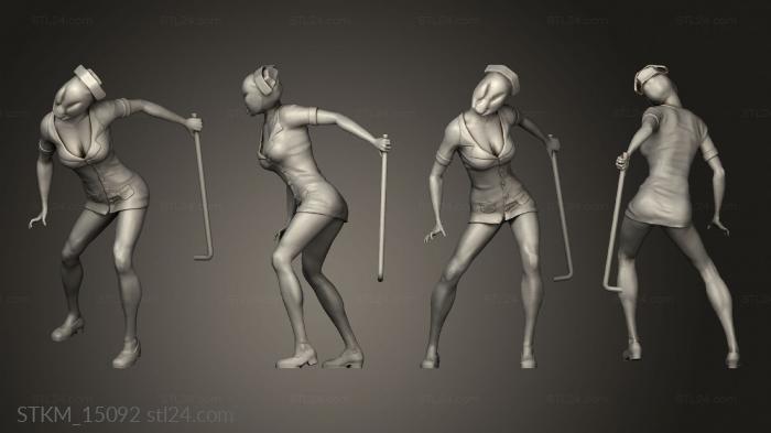 Figurines heroes, monsters and demons (Nurse Silent Hill, STKM_15092) 3D models for cnc