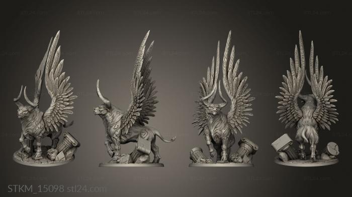Figurines heroes, monsters and demons (Labyrinth Sacred Bull Knossos, STKM_15098) 3D models for cnc