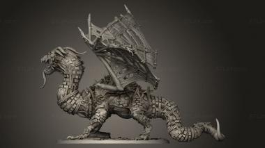 Figurines heroes, monsters and demons (Dragon Mimic WindMill, STKM_15102) 3D models for cnc