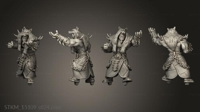 Figurines heroes, monsters and demons (Orc Tribe Forge Shaman Storm father Casting, STKM_15109) 3D models for cnc