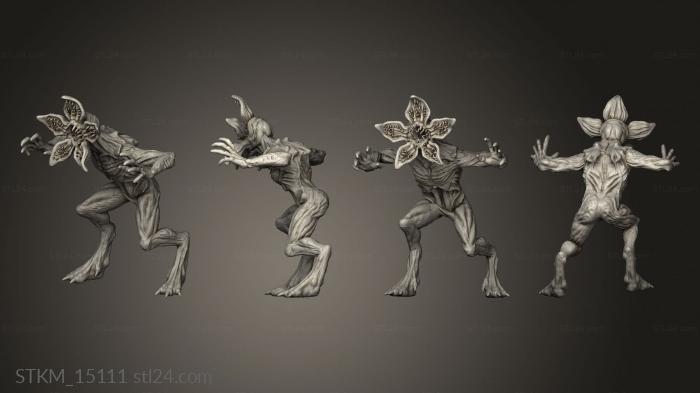 Статуэтки герои, монстры и демоны (Орхидея сталкер Демогоргон Странные Вещи, STKM_15111) 3D модель для ЧПУ станка