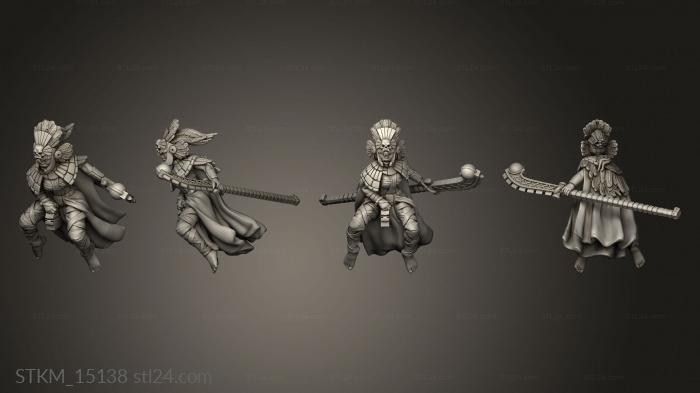 Статуэтки герои, монстры и демоны (Людоеды и амазонки Карнинн-Первобытный Рыкающий Всадник, STKM_15138) 3D модель для ЧПУ станка