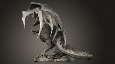 Figurines heroes, monsters and demons (Zombie Ancient Blue Dragon Gargantuan, STKM_15144) 3D models for cnc