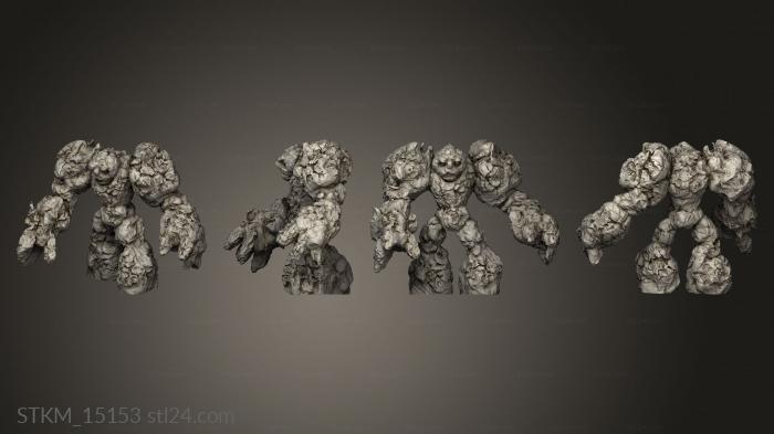 Статуэтки герои, монстры и демоны (Омниоджи Из Вселенной Вещей,Каменный Элементальный голем, STKM_15153) 3D модель для ЧПУ станка