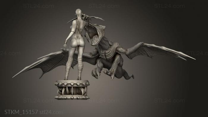 Figurines heroes, monsters and demons (One Blood bag, STKM_15157) 3D models for cnc