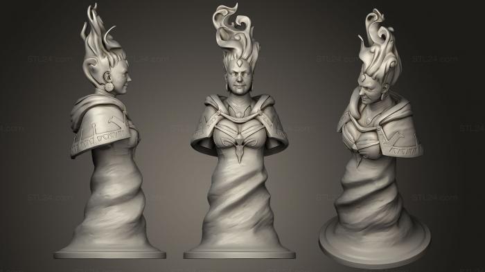 Figurines heroes, monsters and demons (Queen Lina Dota 2 Chess Piece, STKM_1516) 3D models for cnc