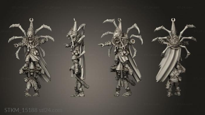 Figurines heroes, monsters and demons (Priest relax, STKM_15188) 3D models for cnc