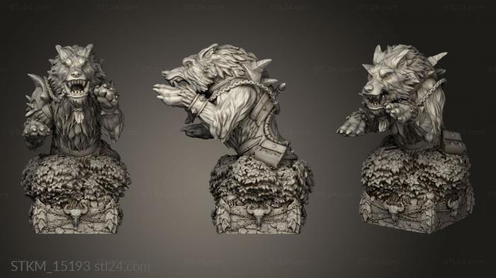 Figurines heroes, monsters and demons (Orc Chess Knight, STKM_15193) 3D models for cnc