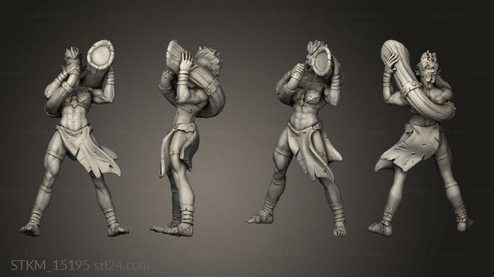 Figurines heroes, monsters and demons (Orc Command Music, STKM_15195) 3D models for cnc