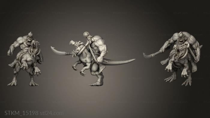 Figurines heroes, monsters and demons (Orc King Riders Riders, STKM_15198) 3D models for cnc