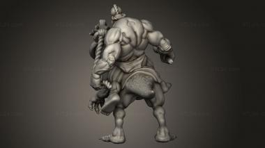 Figurines heroes, monsters and demons (Orc King Riders Riders, STKM_15198) 3D models for cnc