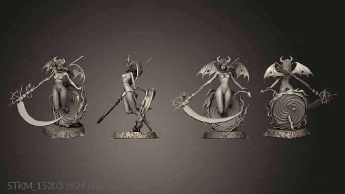 Figurines heroes, monsters and demons (Succubus, STKM_15203) 3D models for cnc