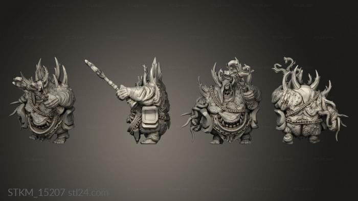 Figurines heroes, monsters and demons (Orc King Great Sickness Greatsicknees, STKM_15207) 3D models for cnc