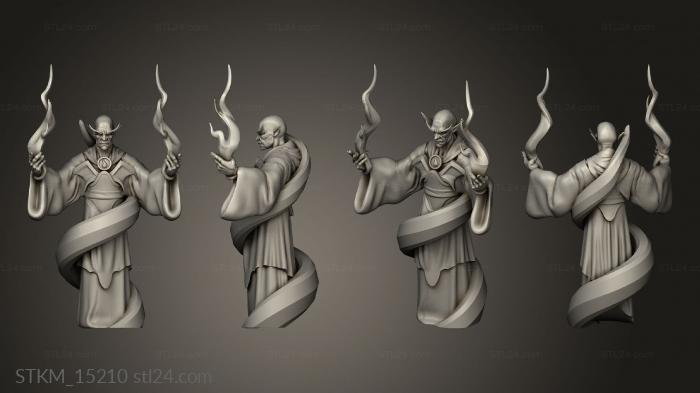 Figurines heroes, monsters and demons (Orc king Vampires Vampire Sorcerer, STKM_15210) 3D models for cnc