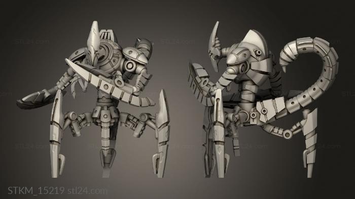 Figurines heroes, monsters and demons (Robot Legion Tri Scorpions, STKM_15219) 3D models for cnc