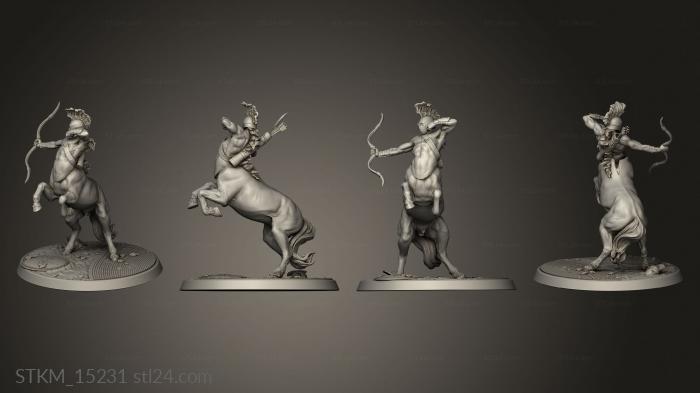 Статуэтки герои, монстры и демоны (Гхой Одиссей Враги Кентавра, STKM_15231) 3D модель для ЧПУ станка