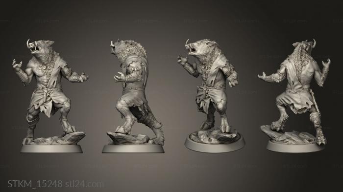 Figurines heroes, monsters and demons (conspiracy Enemies Wereboar Were Boar, STKM_15248) 3D models for cnc