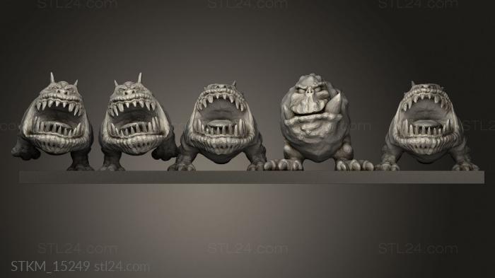 Figurines heroes, monsters and demons (orcs and goblins Squigs, STKM_15249) 3D models for cnc