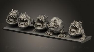 Figurines heroes, monsters and demons (orcs and goblins Squigs, STKM_15249) 3D models for cnc