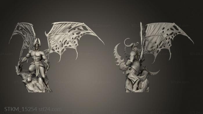 Figurines heroes, monsters and demons (Illidan Warcraft wing, STKM_15254) 3D models for cnc